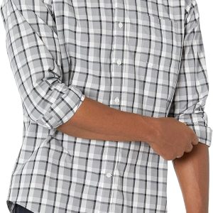 Men's Regular-Fit Long-Sleeve Casual Poplin Shirt